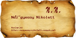 Négyessy Nikolett névjegykártya